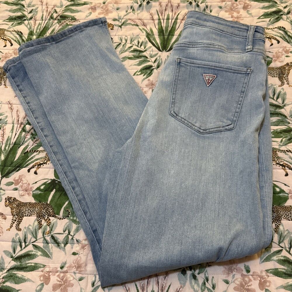 Guess Denim Washed Blue Jeans Unisex 31X32 Vintage 90S Y2K USA 100% Cotton Denim